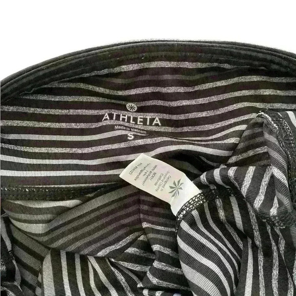 Athleta Colorblock Black/Gray Stripe‎ Chaturanga Tight - Picture 4 of 7